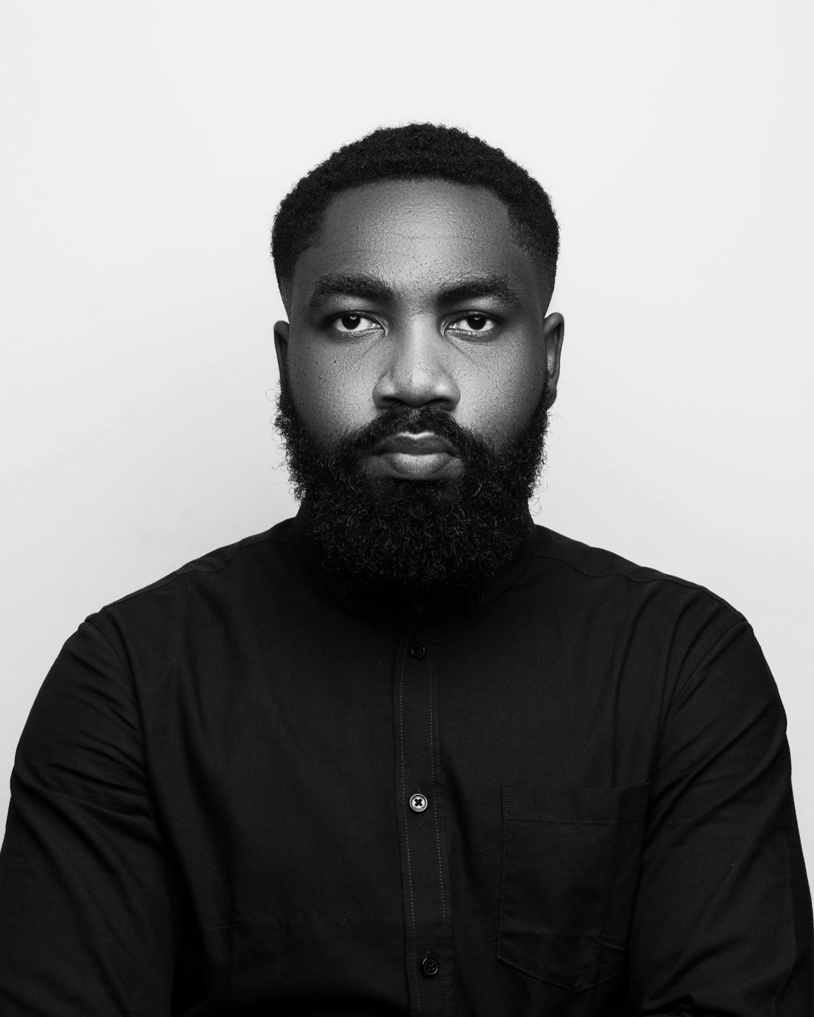 Black and white portrait of Bright Tsa